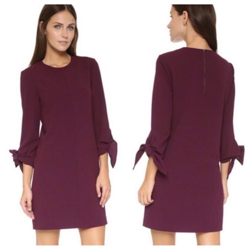 Tibi Long Sleeve Dress in Rich Purple, US12